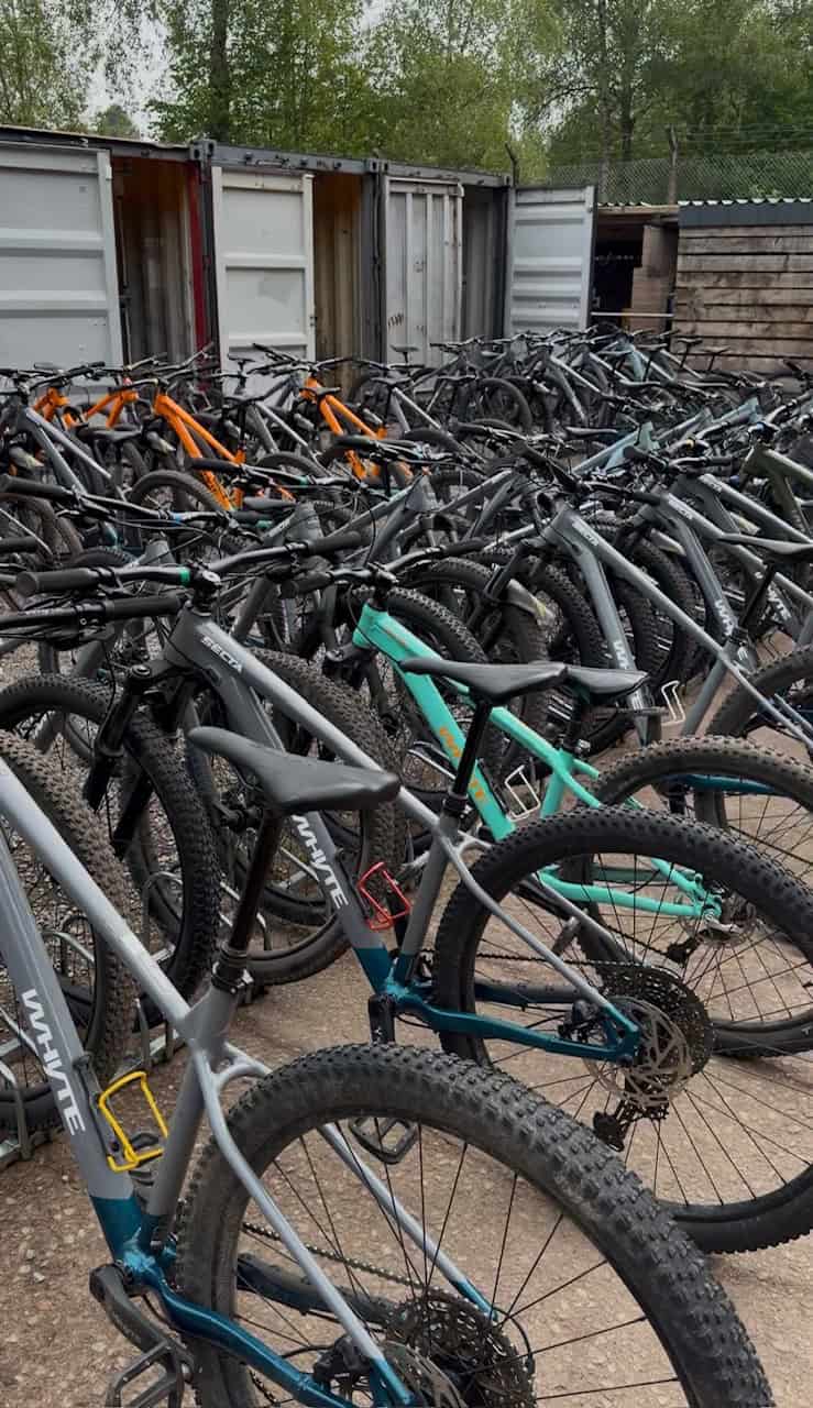 Photo our our hire bikes ready for a day of riding